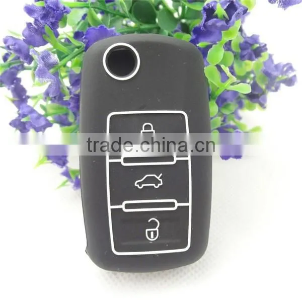 Silicone remote key covers For Volkswagen 3+1 buttons, for passat,magotan keys with white line