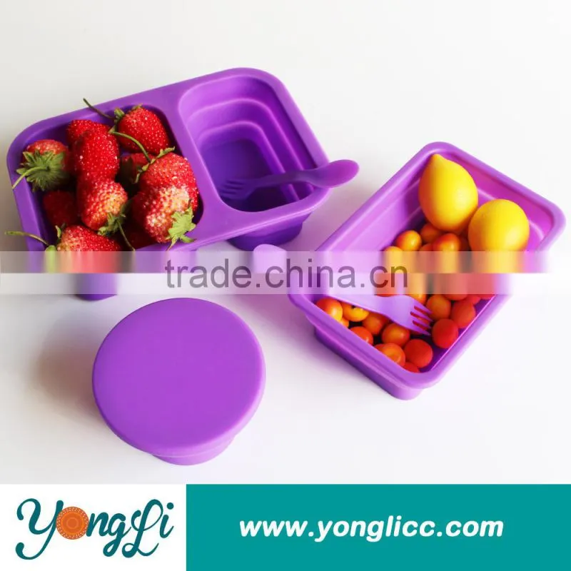 Storage Box Eco Friendly Silicone collapsible fda indian food containers