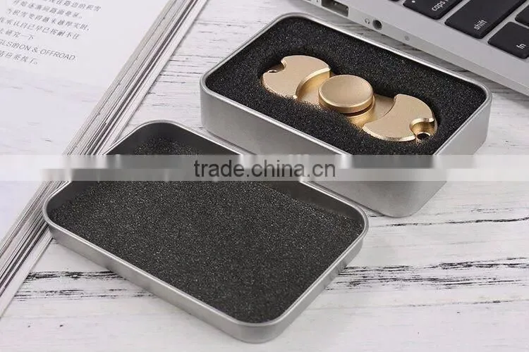 Wholesale OEM Finger Toy Anti Stress Tri Hand Fidget popular edc Spinner Toys/ light hand spinner toys/ rose golden spinner toy