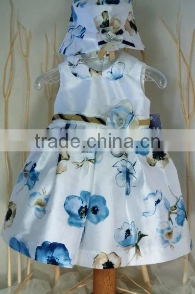 Baby princess dress,printed cotton casual dress