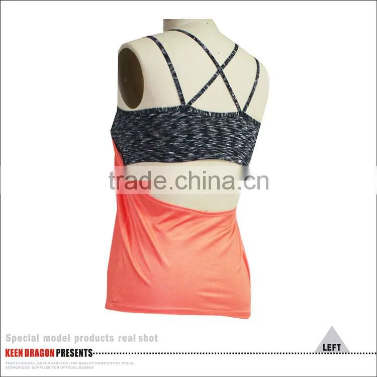 New womens fitness tank top custom sexy sports bra & vest