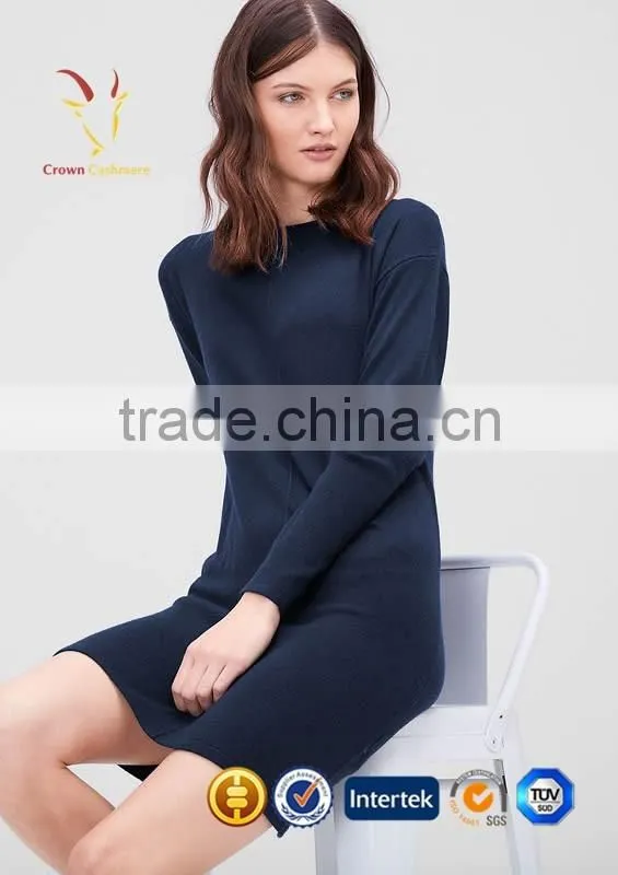 Latest Winter Wool 100 Cashmere Sweater Dress Women