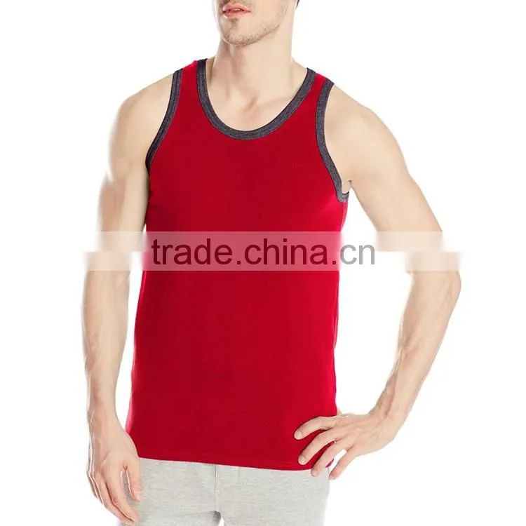 Designer Casual Blank Tops Wholesale Mens Bodybuilding Stringer 95% Cotton 5% Spandex Tank Top