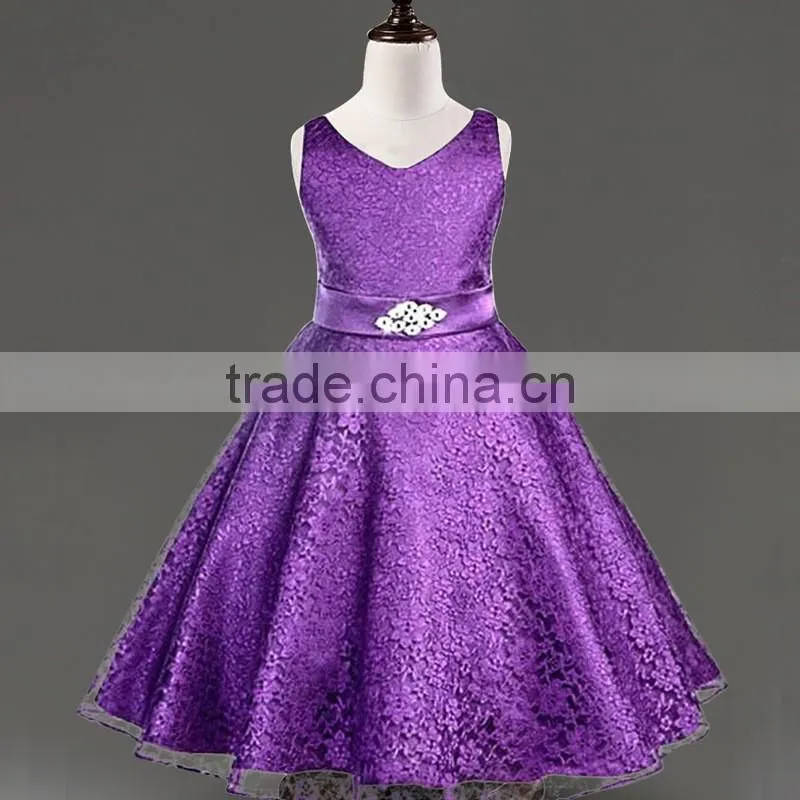 Elegant Girl Dress Girls 2015 Summer Fashion Pink Lace Party Flower Princess Wedding Dresses Baby Girl dress