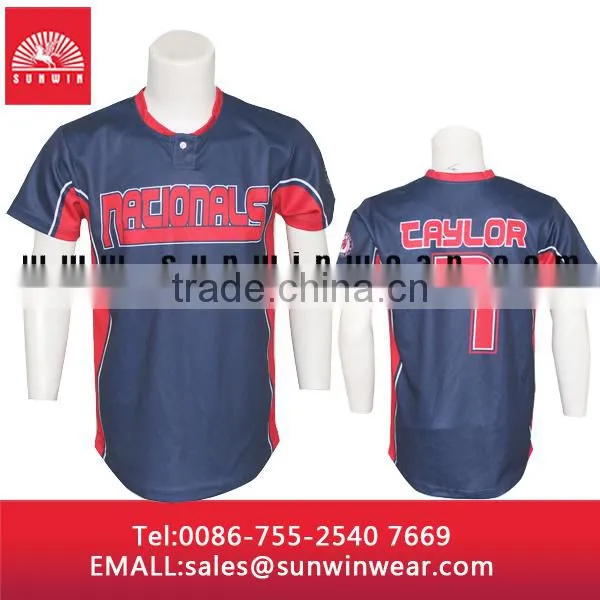 new sports design custom made baseball jerseys