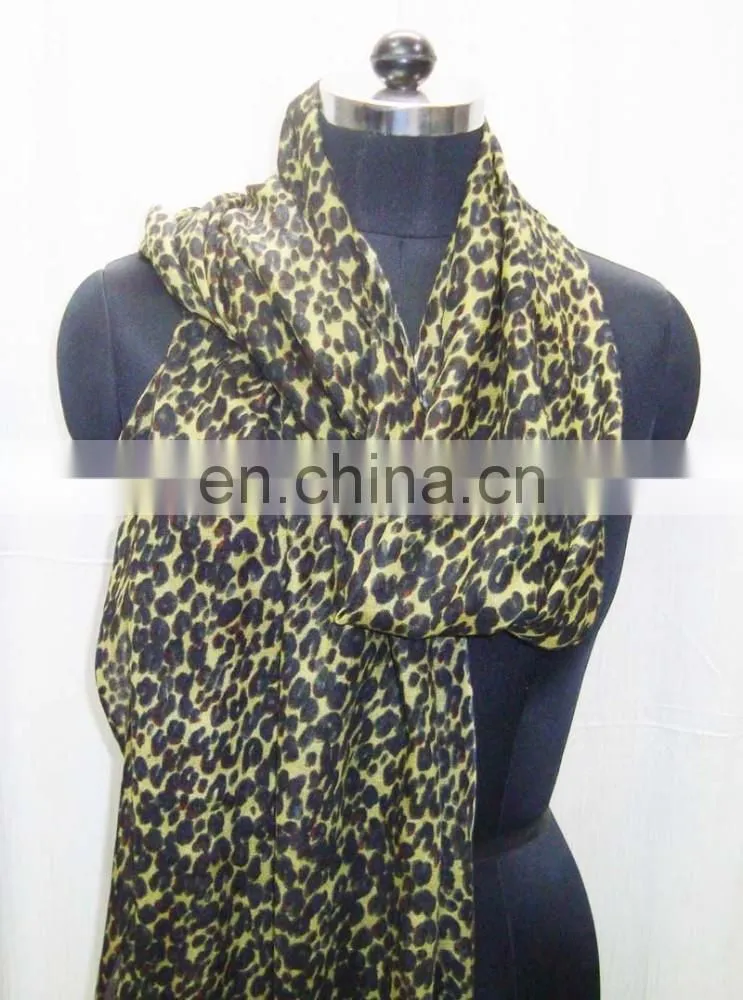 Animal print silk pashmina wool shawls,scarf