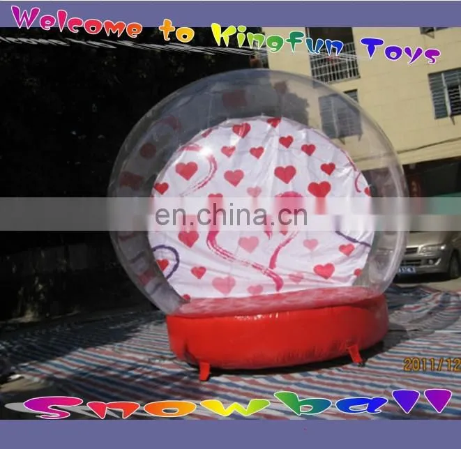 X-mas inflatable snow bubble ball inflatable snow globe for winter