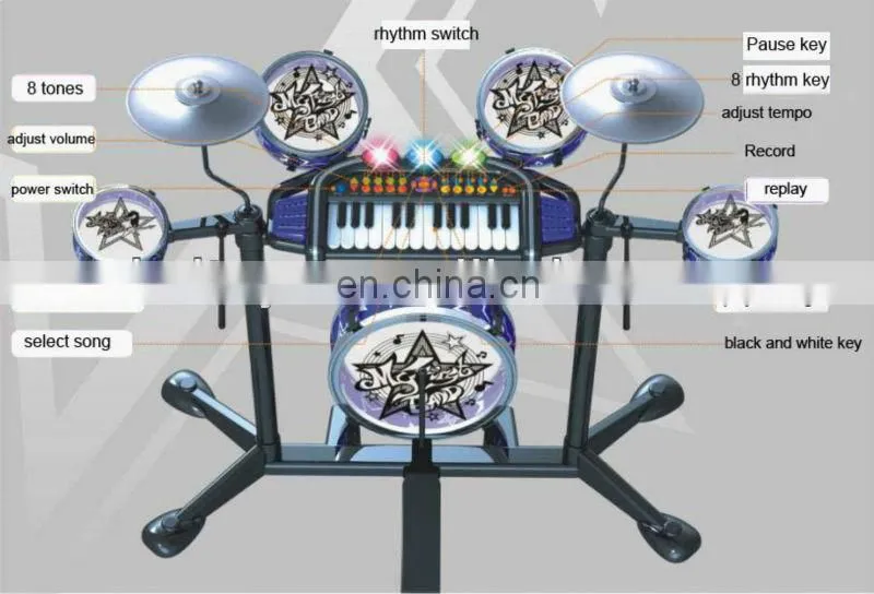 musical instruments plastic drum set