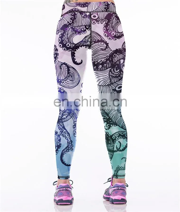 Black And White Stripes Women 2017 Wholesale Dylan Sexy Tight Breathable Sports Digital Printing Pants
