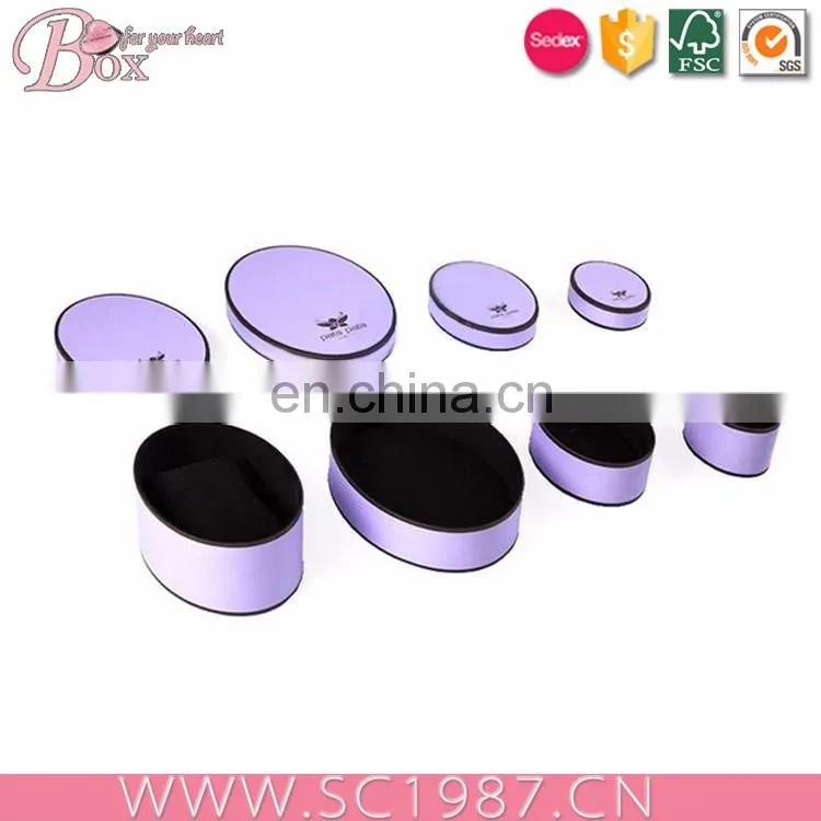 Oval magic purple box with lid