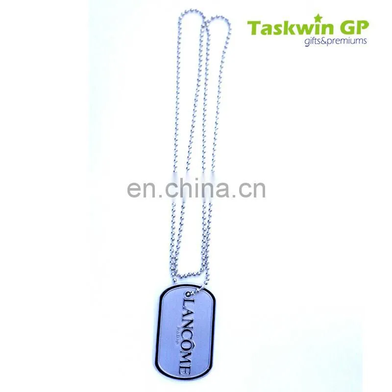 Hot sale design custom metal dog tag, Cheap dog tag with neck chain
