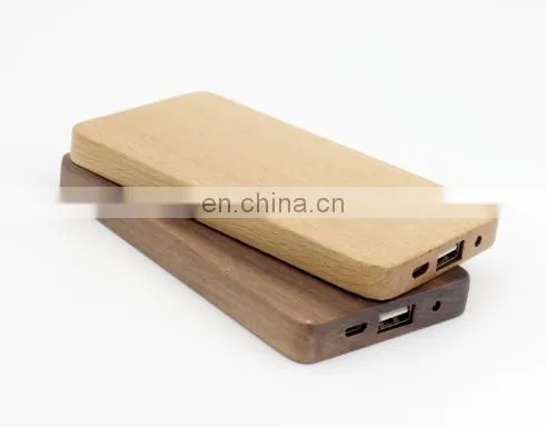 Hot Selling Ultra Thin Original Card Custom 8000mah Wooden Power Bank