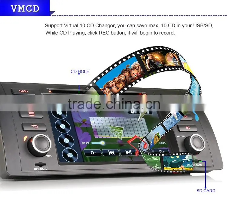 Erisin ES7153B 7" Touch Screen Auto Radio 2 Din Car Stereo Player for E39