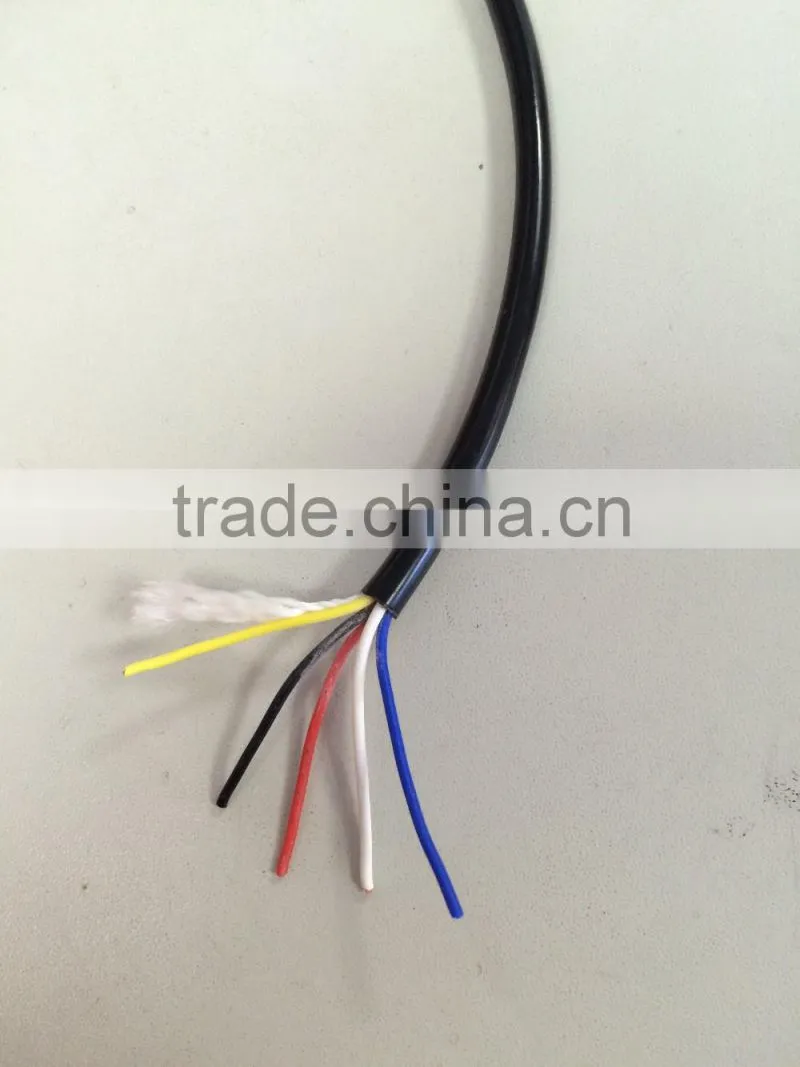 Flexible Cable RVV 5Cores Copper wires with Cotton fiber