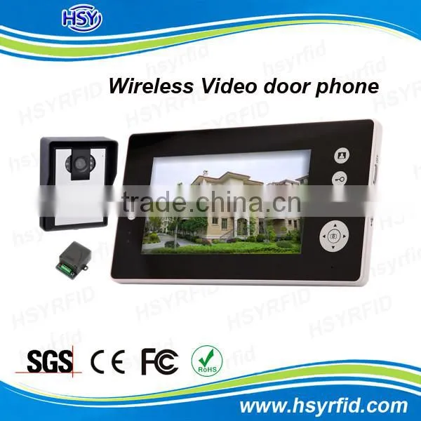 7inch video door phone digital wireless camera system for apartment