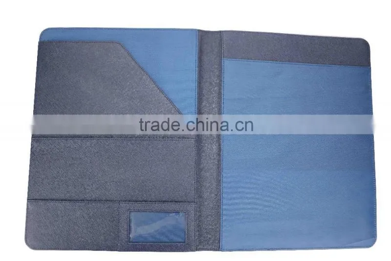 Wholesale High Quality CONTRAST COLOR Genuine Saffiano Leather Office File Bag Document Folder