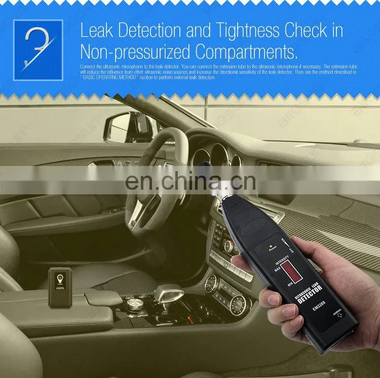 All-Sun EM2268 Ultrasonic Leak Detector Transmitter 36KHz-44KHz Sensor Gas Leak Multifunction Gas Analyzer