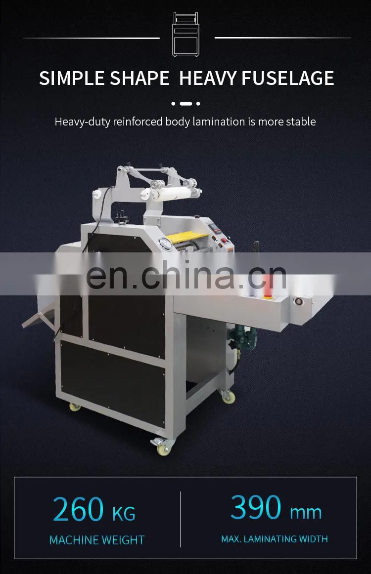 Hot Sale 390Mm Hydraulic Automatic Thermal Roll Laminator Lamination Laminating Machine