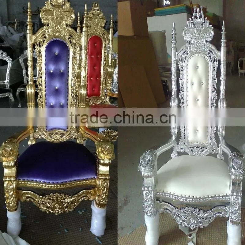 Top Quality Baroque Queen Throne King chair For Wedding