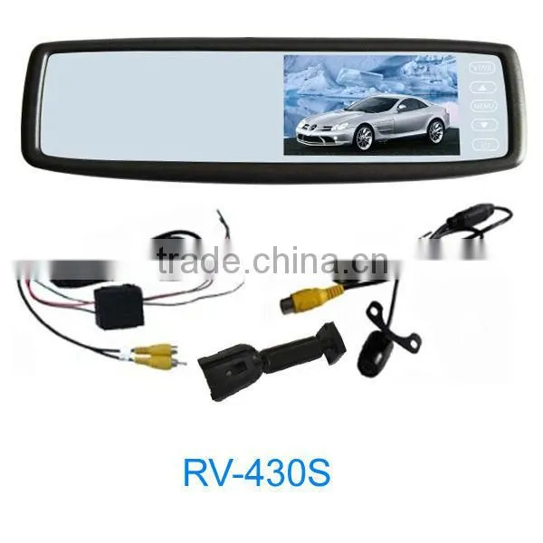 4.3inch rearview mirror monitor with bluetooth
