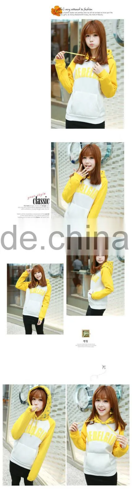 Fashion women Sweatershirt Brand Clothes / China Manufacture Custom Hoodies