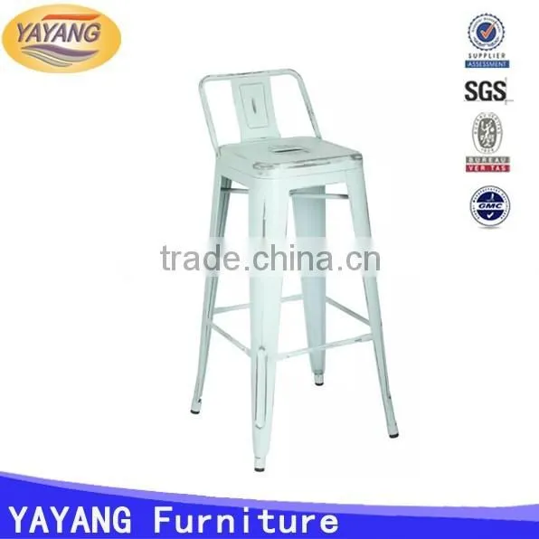 Popular high back classic used commercial metal bar stool high chairs