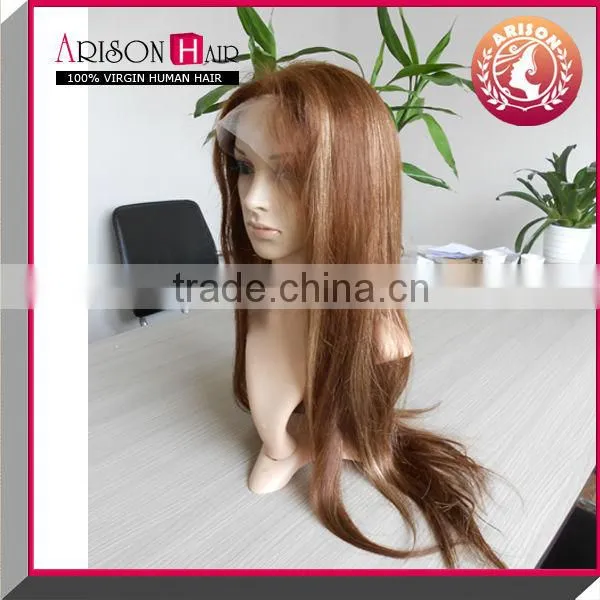 High quality glueless silk top full lace wig