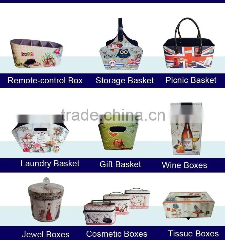 Gift decoration pu basket beauty gift basket storage