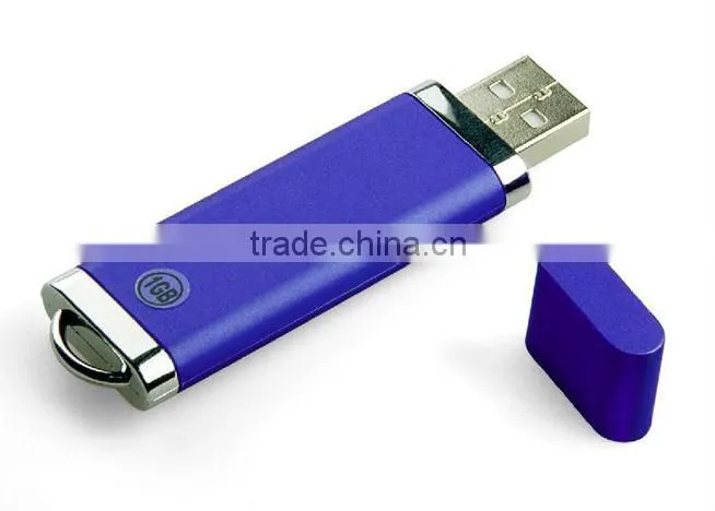 Concise style rectangle usb flash drive 2.0 plastic metal usb pendrive 4gb with box