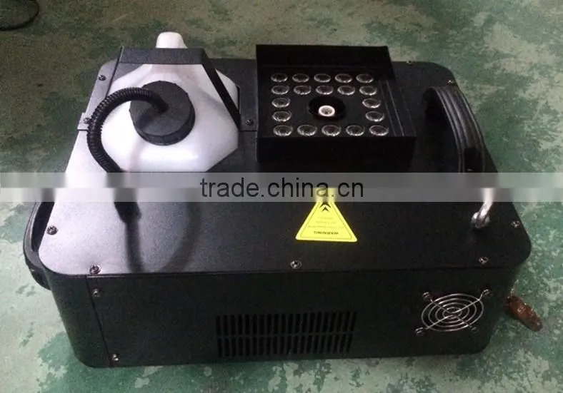 stage led fog machine 1500w led smoke dmx512 disco fog up / vertical direction possible RGB colorful effect