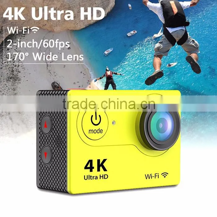 2016 hot sale Ultra HD 4K Sport Camera170 Degree Wide Angle Sports Action Camera with 2-inch Screen 1080p 60fps and wifi