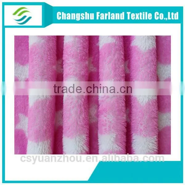 Arctic cashmere star pattern printed fleece for warm clothing