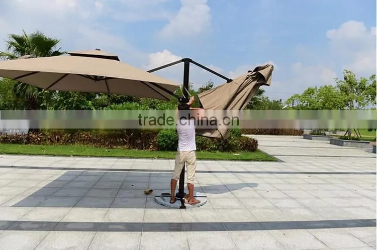 Multi Manual Double Top Two Outdoor Shade Large Folding Beach Square Umbrella