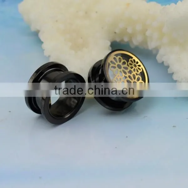 TP011440 latest fashion black plated teenage extender ears piercing jewelry