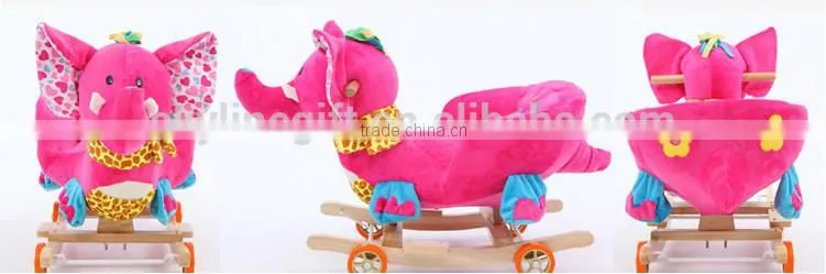 Variety of cartoon music animal rocking horse,wood toy horse with pedal