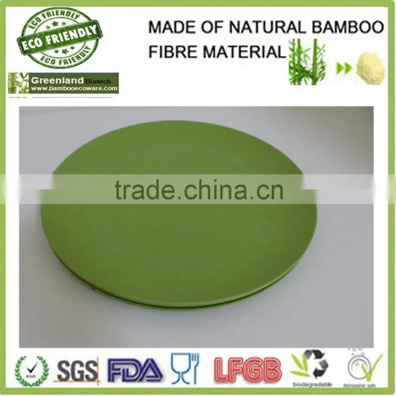 painted designs natural bamboo fibre serving plates,hot dishes