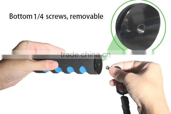 Commlite Metal Aluminum 1/4" Screw Sponge Video Grip Handle Holder Grip for Digital Video Camera Camcorder,for GoPro Hero
