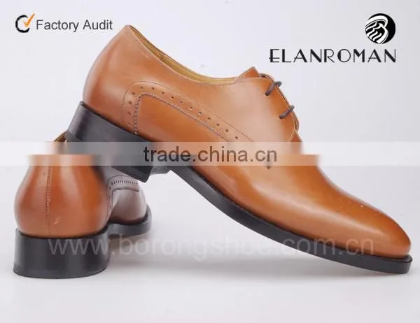 High quality 100% handmade leather oxford shoes men fashion dress shoes