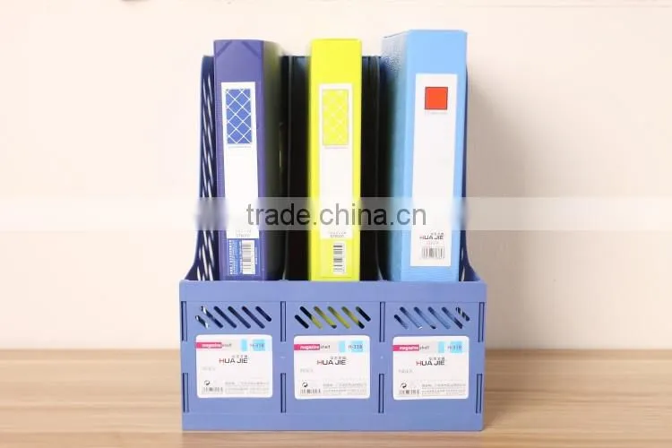 Logo print design Plastic material foldable display rack assemble Magazine Shelf