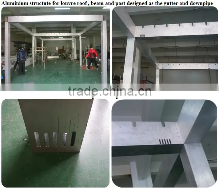 automatic aluminium louver roof that open and close