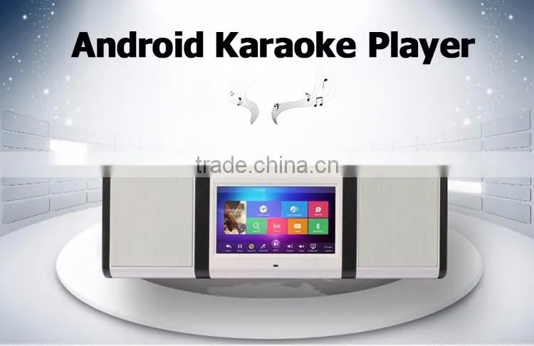 New Designed Karaoke Player with Wireless Mic Built in WiFi USB SD Android Touchscreen Jukebox