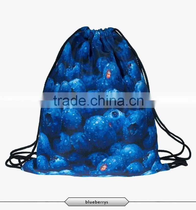 Custom printing 300D cheap fashion draw string bag