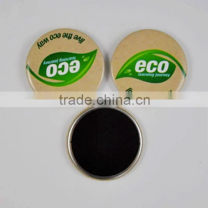 Eco-friendly cheap round magnetic badge/tin magnetic button