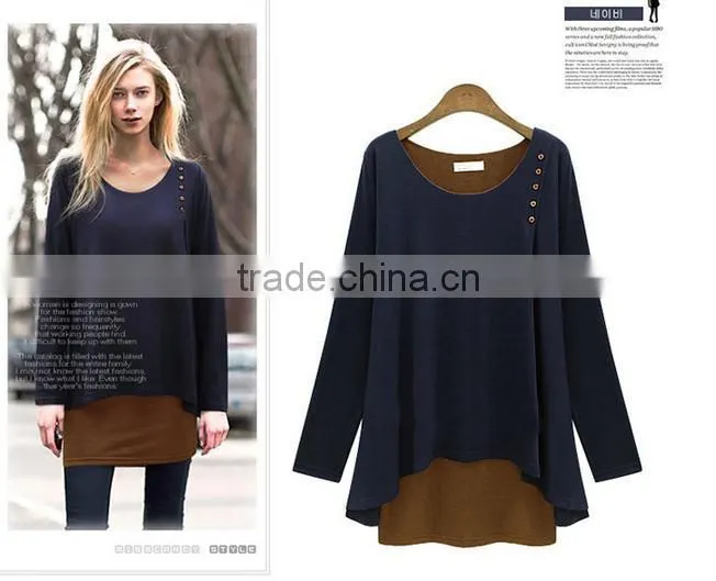 2014 the most popular European and American style fully elegant cotton/woolen fabric compater knitted ladies sweater
