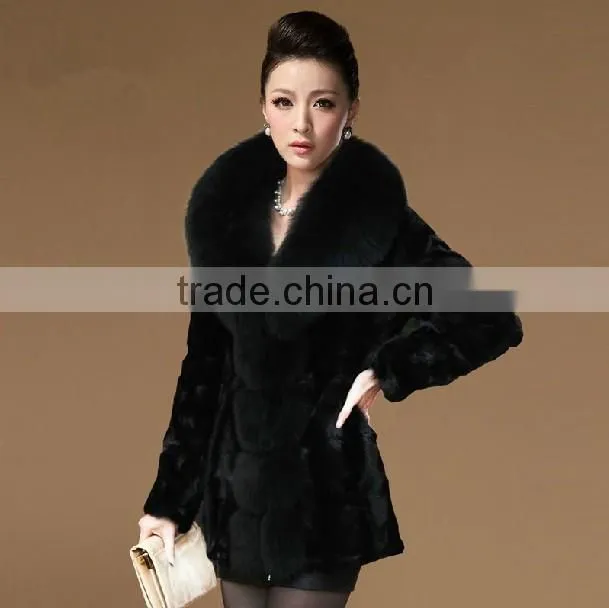 Newest Mink Fur Coat Women Fashion Fox Wool Fur Coat 2013 "11"