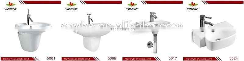 high quality bathroom basin_wall hung basin with half pedestal