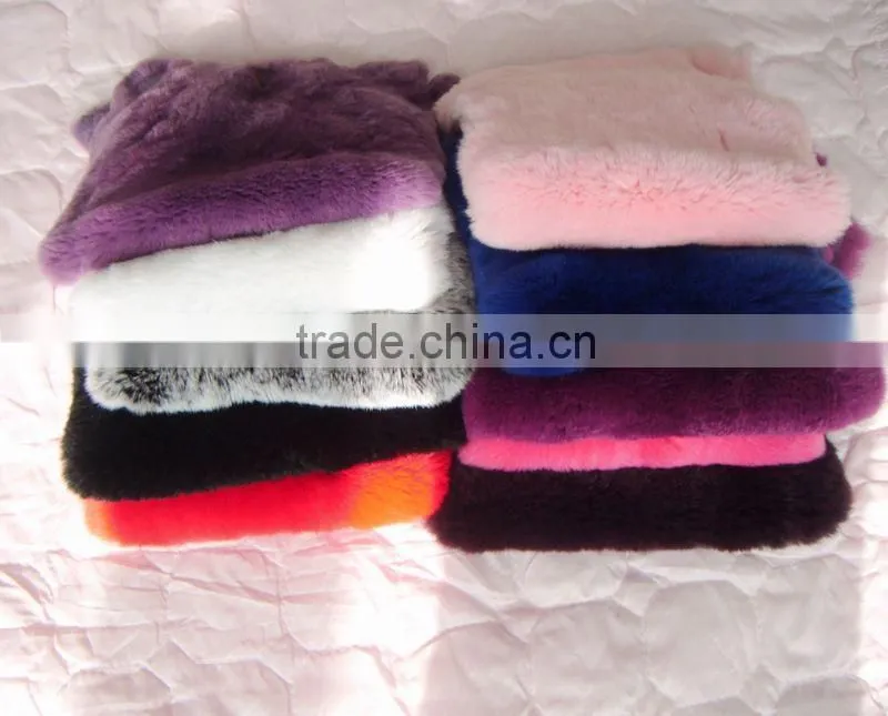 Multicolor Genuine rex rabbit fur plate for garment /ihpone covers