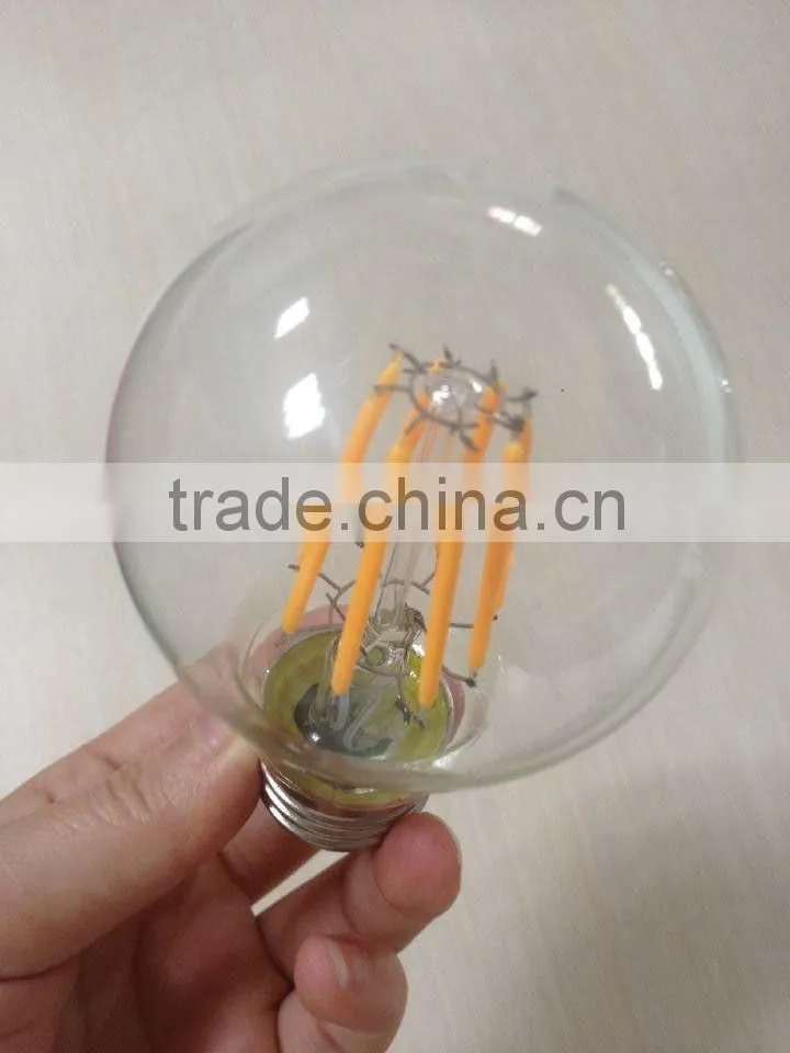 HIGH LUMEN LED FILAMENT BULB WARM WHITE CE ROHS E27 220V