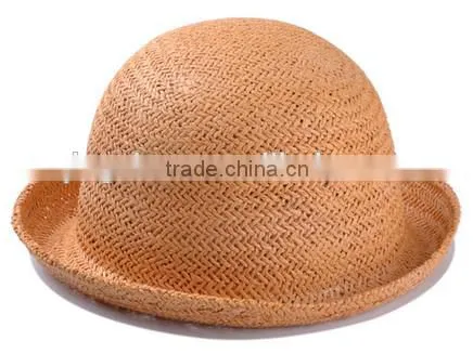 Wholesale Grils Round Top Hat Straw Hat