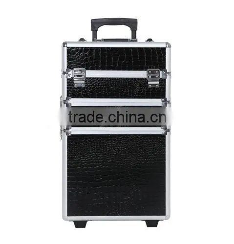4 in 1 Aluminum Makeup Trolley Case